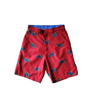 Bermuda Styles Mens Red Blue Crabs Shorts Size 32